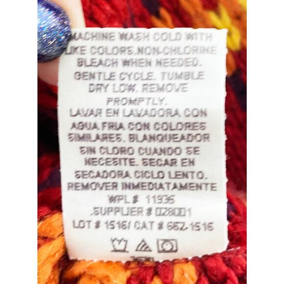 Vintage 90s Women's It's Our Time Turtleneck Knit Sweater Fair Isle Striped Cozy - Picture 6 of 6